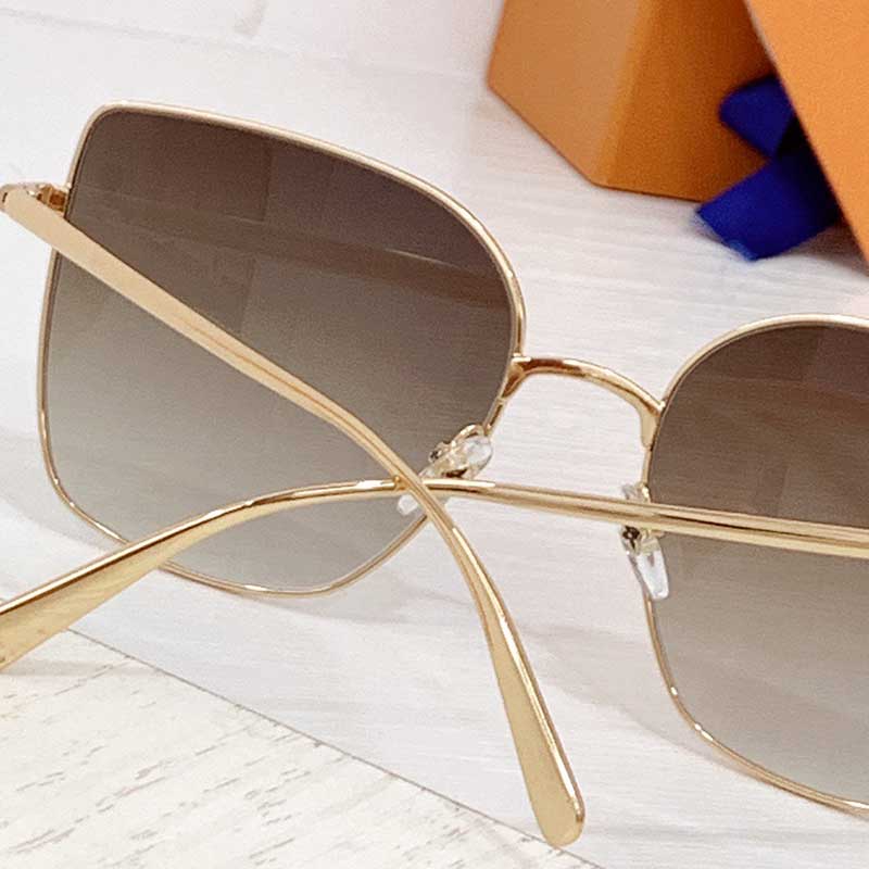 Brand Women Oversized Sunglasses Z1725 Glamour Cat Eye Frame Gradient Lens Lightweight Metal Temple Detachable Charm Summer Style Occhiali da soleZ172