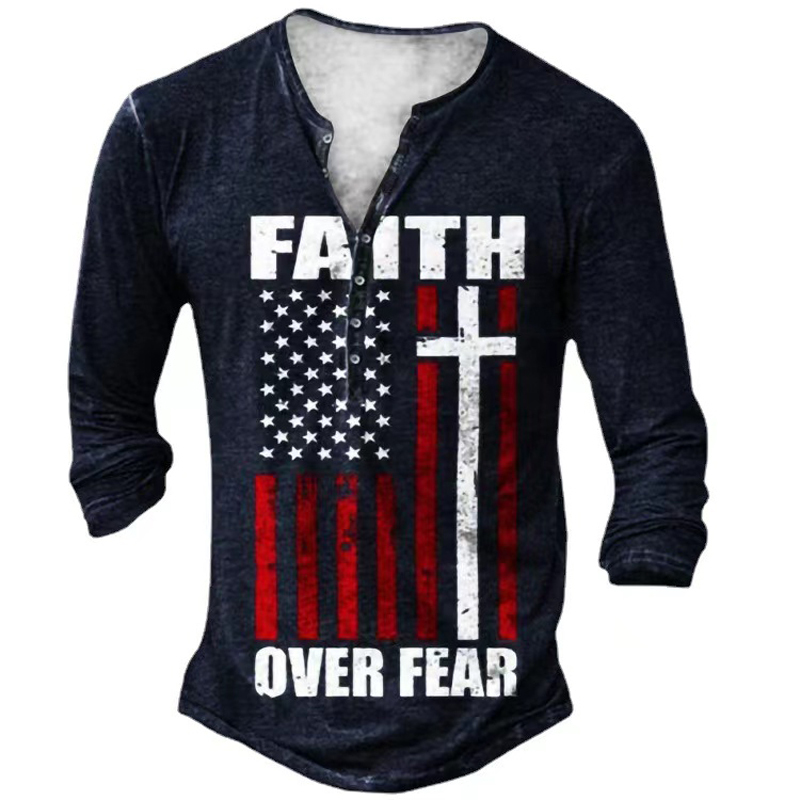 Vintag Fashion Men T-shirt Ethnic Pattern Printed Button Long Sleeve Spring Autumn Oversize T Shirt Men Camiseta Mujer 220819