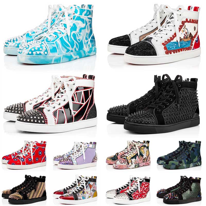 Luxury Loafers Red Bottoms Designer Shoes Platform Sneakers Big Size 13 Spikes Sude Rivets Genuine Leather Graffiti Mens Women Flat Casual Boots Trainers 35-47, D25
Luxury Loafers Red Bottoms Designer Shoes Platform Sneakers Big Size 13 Spikes Sude Rivets Genuine Leather Graffiti Mens Women Flat Casual Boots Trainers 35-47, D25