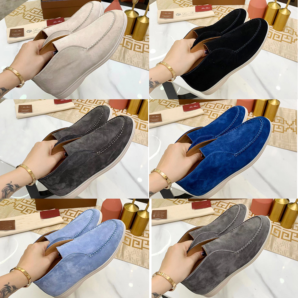 NEW fashion LORO PIANA Open Walk Suede Sneaker Shoes Women casual shoe Men Casual Walking Flats classic ankle boot Luxury Designer flat Dress factory footwear, Black
NEW fashion LORO PIANA Open Walk Suede Sneaker Shoes Women casual shoe Men Casual Walking Flats classic ankle boot Luxury Designer flat Dress factory footwear, Black