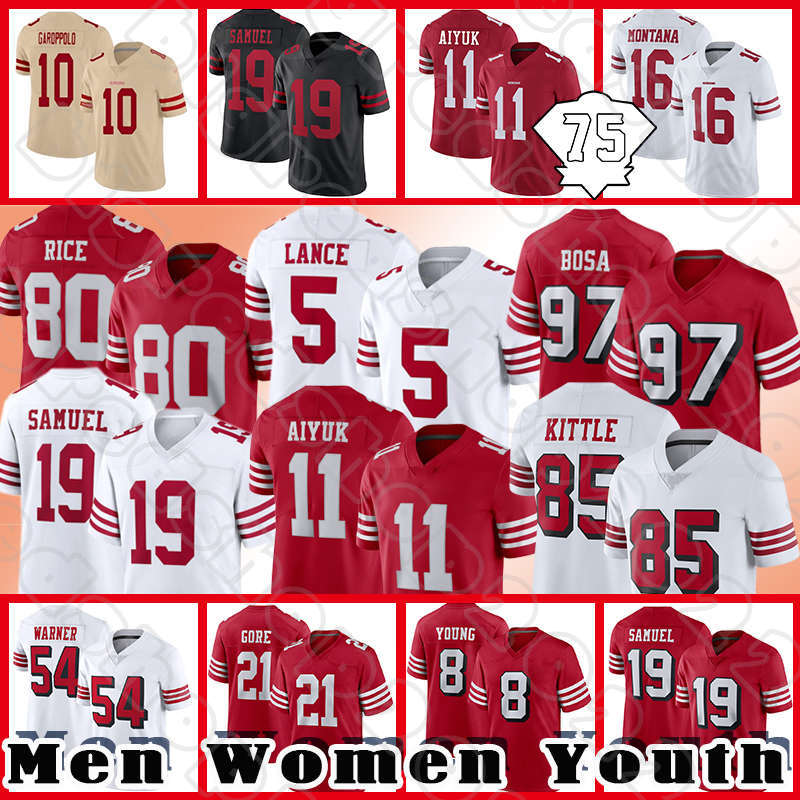 85 George Kittle Jersey 5 Trey Lance 97 Nick Bosa Football Jerseys Deebo Samuel Fred Warner Jimmy Garoppolo Brandon Aiyuk Kyle Juszczyk Jerry Rice Jason Verrett Ward, New men {s-xxxl}
85 George Kittle Jersey 5 Trey Lance 97 Nick Bosa Football Jerseys Deebo Samuel Fred Warner Jimmy Garoppolo Brandon Aiyuk Kyle Juszczyk Jerry Rice Jason Verrett Ward, New men {s-xxxl}