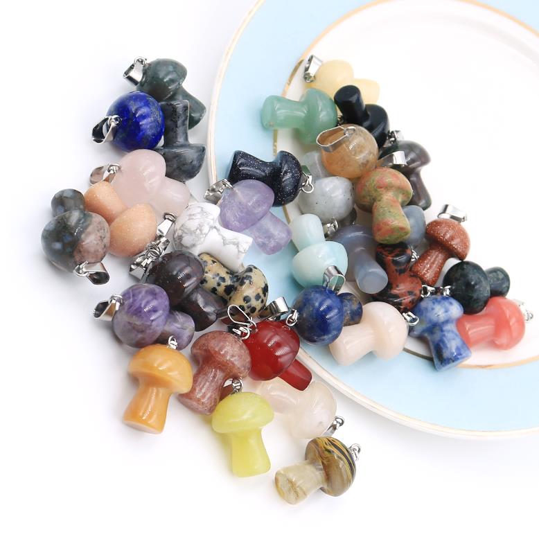Reiki Mushroom Shape Natural Stone Charms Crystal Agates Charm Pendant For Men Women Fashion Jewelry Making ACC MKI
Reiki Mushroom Shape Natural Stone Charms Crystal Agates Charm Pendant For Men Women Fashion Jewelry Making ACC MKI