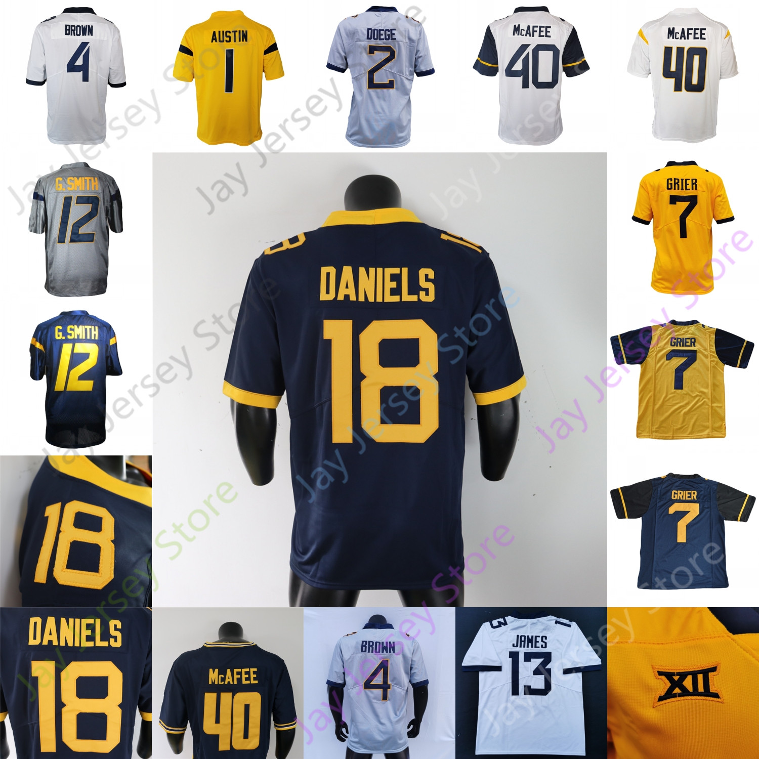 NCAA College Football Jersey Pat McAfee JT Daniels CJ Donaldson Bryce Ford-Wheaton James Tony Mathis Jr. Leddie Brown Stills Grier Sills V Smith Buie Joseph Austin, Grey
NCAA College Football Jersey Pat McAfee JT Daniels CJ Donaldson Bryce Ford-Wheaton James Tony Mathis Jr. Leddie Brown Stills Grier Sills V Smith Buie Joseph Austin, Grey
