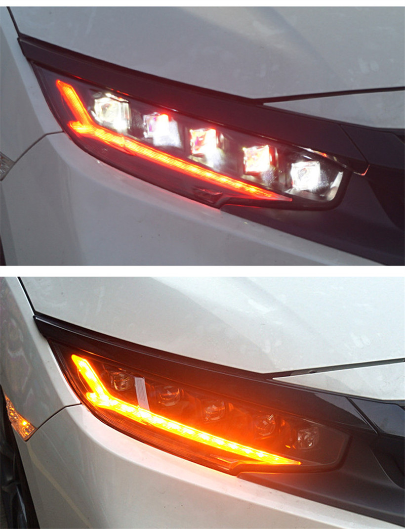 Car Headlights Assembly for Honda CIVIC X G10 20 16-2021 Civic LED Lights High Beam Fog Front Lamp DRL Signal Headlight