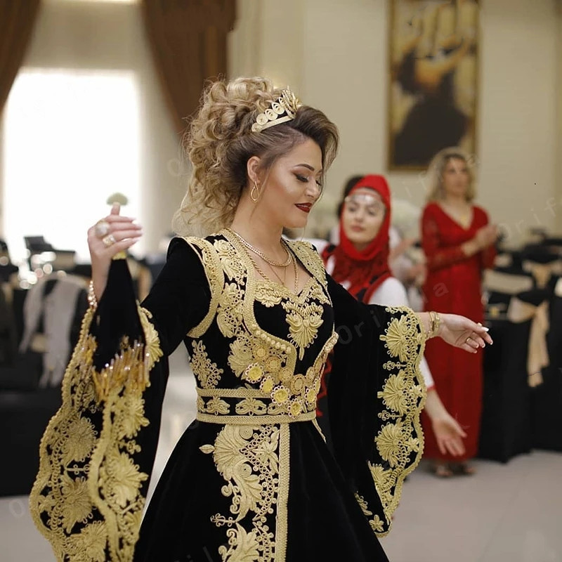 Traditional Costume Albanian Caftan Evening Dress 2022 Karakou Algerian Applique Robe De Soiree De Mariage Prom Party Gowns