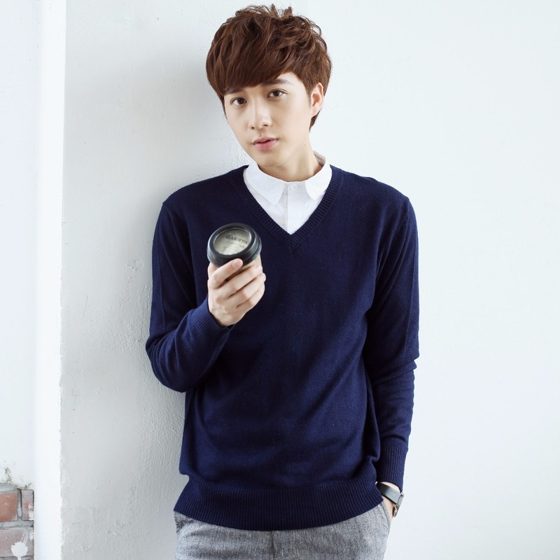 Men's Sweaters Cashmere Blend Knitting V-neck Pullovers Spring&Winter Male Wool Knitwear High Quality jumpers Clothes 220819