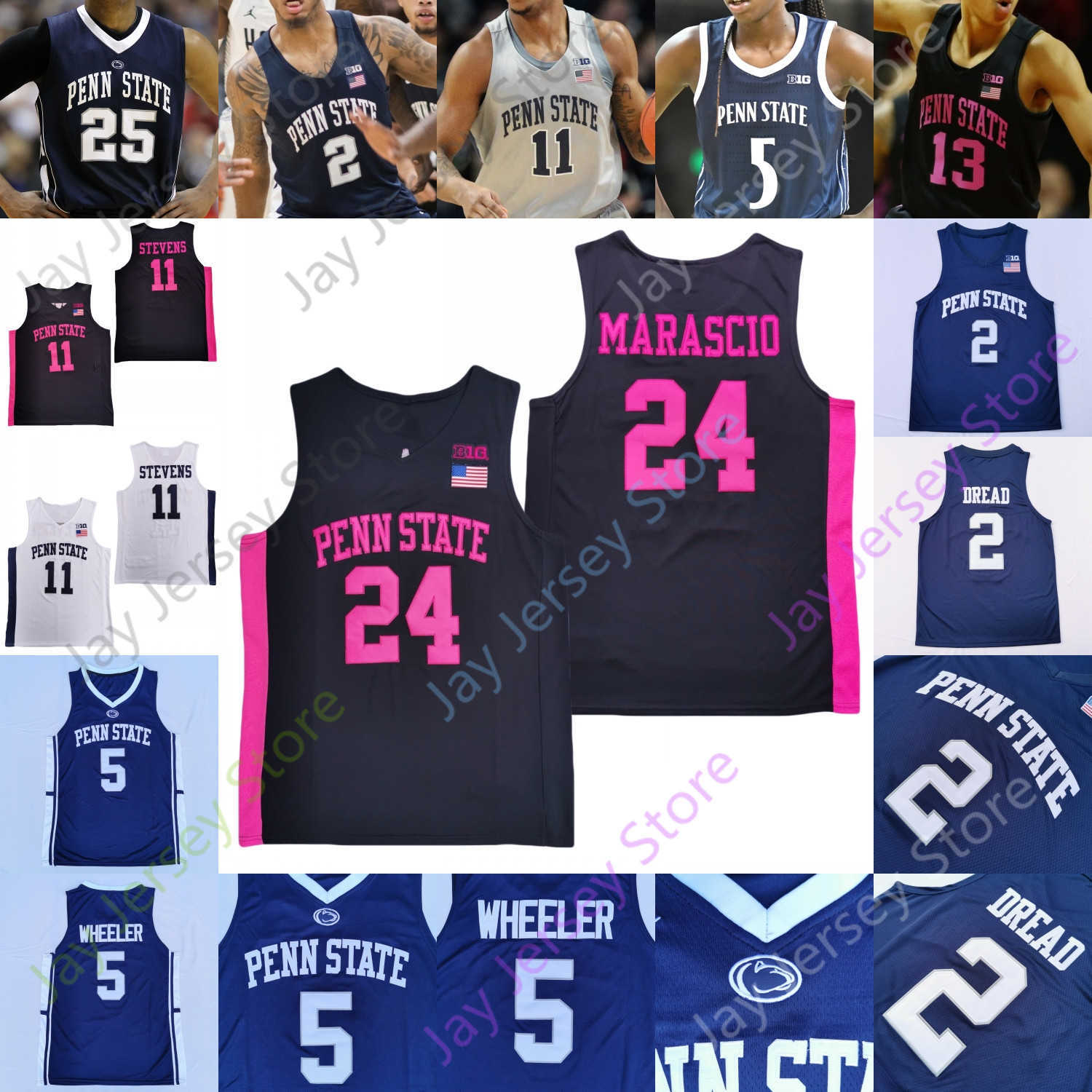 2022 Penn State Nittany Lions Basketball Jersey NCAA College Lamar Stevens Myles Dread Myreon Jones Izaiah Brockington Mike Watkins Jones Wheeler, Navy i
2022 Penn State Nittany Lions Basketball Jersey NCAA College Lamar Stevens Myles Dread Myreon Jones Izaiah Brockington Mike Watkins Jones Wheeler, Navy i