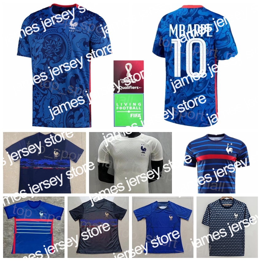 22 22 James National Team French Soccer Jerseys 2022 Qatar World Cup 7 Antoine Griezmann 9 Olivier Giroud 10 Kylian Mbappe 4 Raphael Varane 19, With patch
22 22 James National Team French Soccer Jerseys 2022 Qatar World Cup 7 Antoine Griezmann 9 Olivier Giroud 10 Kylian Mbappe 4 Raphael Varane 19, With patch