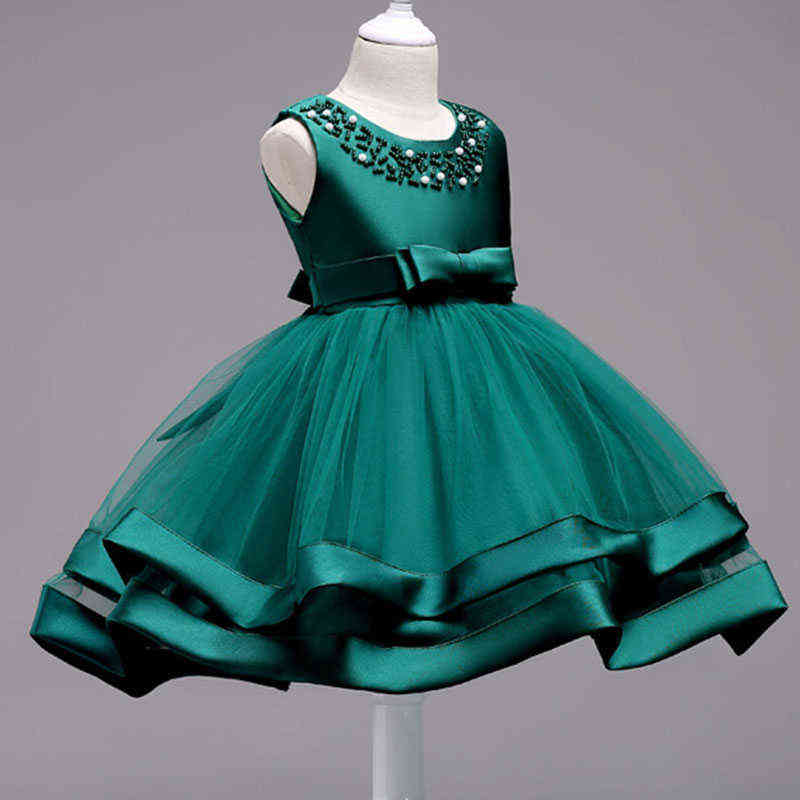 Baby Kids Infant Girl Flower Princess Party Tutu Dress Children Wedding Bridesmaid Toddler Lace Christmas Dress Vestidos Clothes Y220819