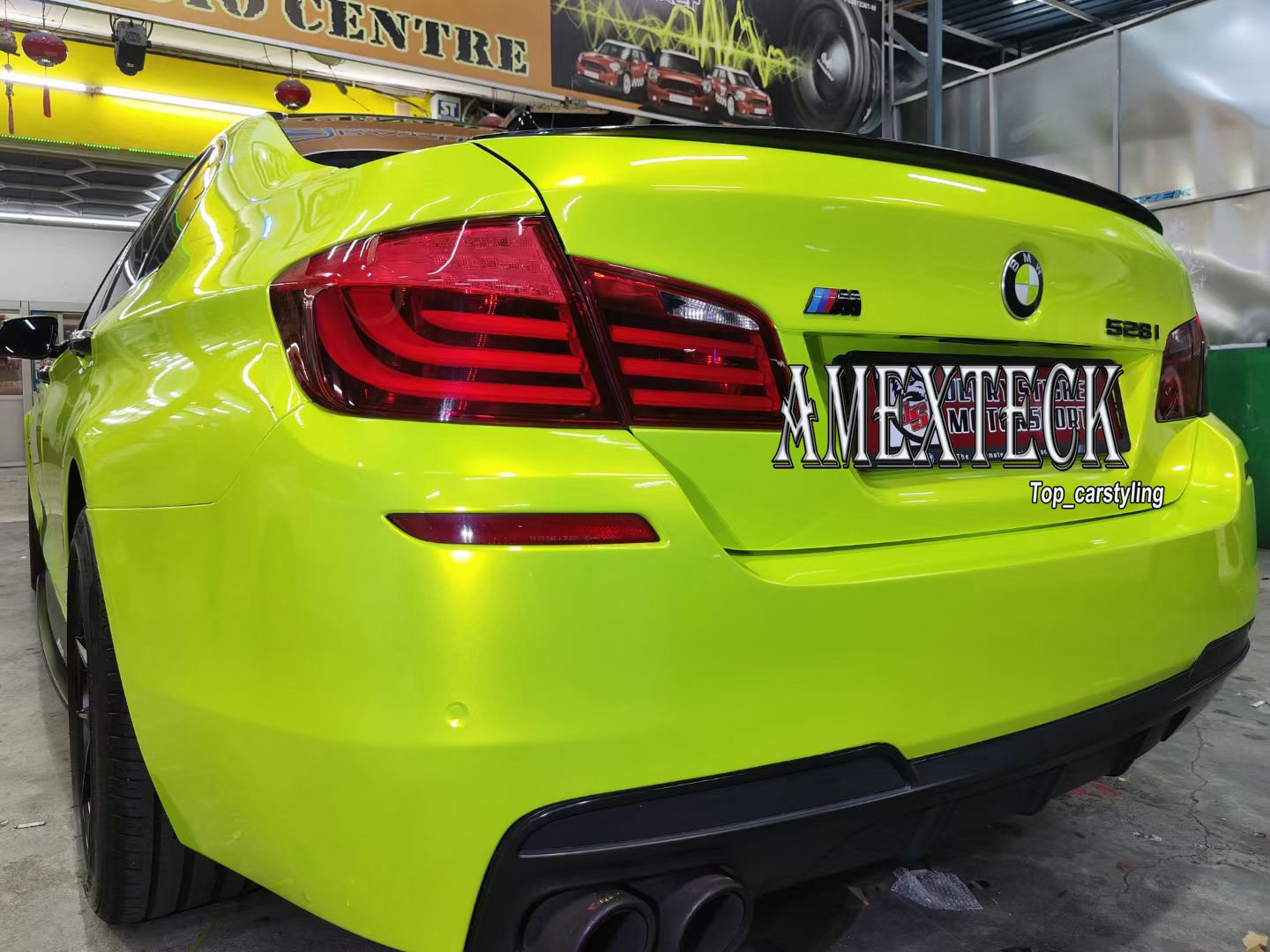 Premium Acid Lemon Gloss Magic Vinyl Wrap Highest Quality With Air Release Whole Car Wrapping Film Foil 1080 Series Initial Low Tack Glue 1.52x20m Rol