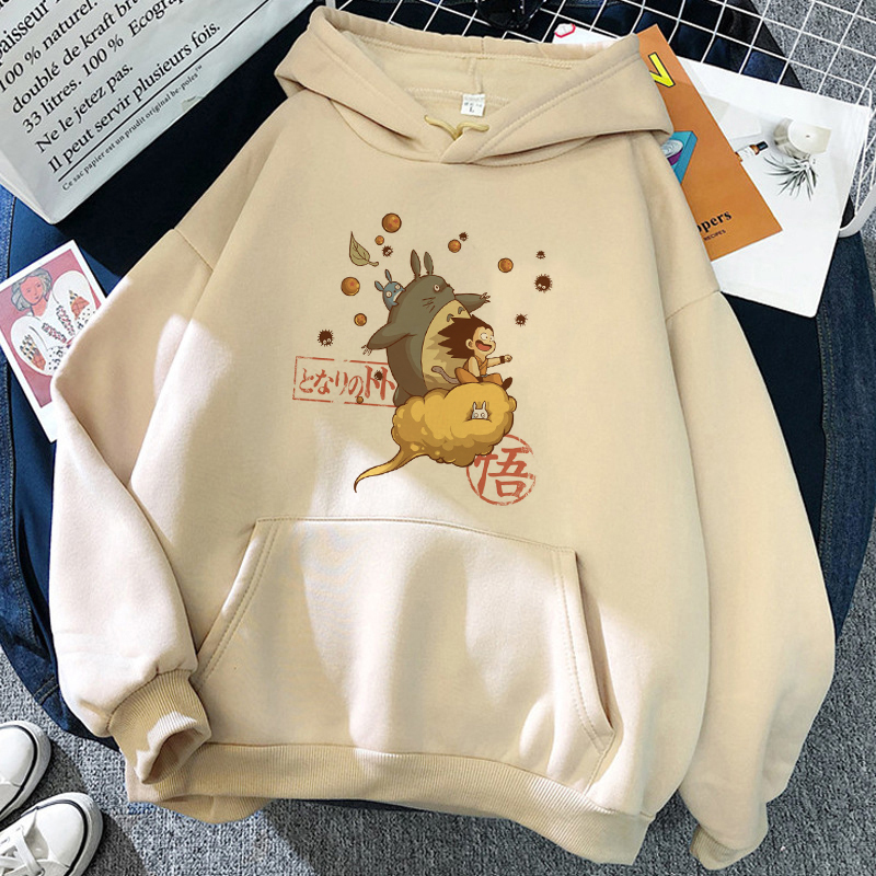 Studio Ghibli Totoro Japanese Anime Funny Cartoon Hoodie Women Spirited Away Miyazaki Hayao Sweatshirt 90s Graphic Hoody Female 220818