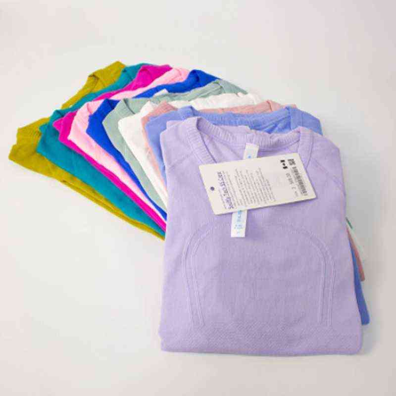 Lu Short Sleeve Yoga Shirt O Neck Sports T-shirt Women Fitness Knitted High Elastic Breathable Athletic Workout Tee Sportwear Lululemens, Extra shipping cost 
Lu Short Sleeve Yoga Shirt O Neck Sports T-shirt Women Fitness Knitted High Elastic Breathable Athletic Workout Tee Sportwear Lululemens, Extra shipping cost