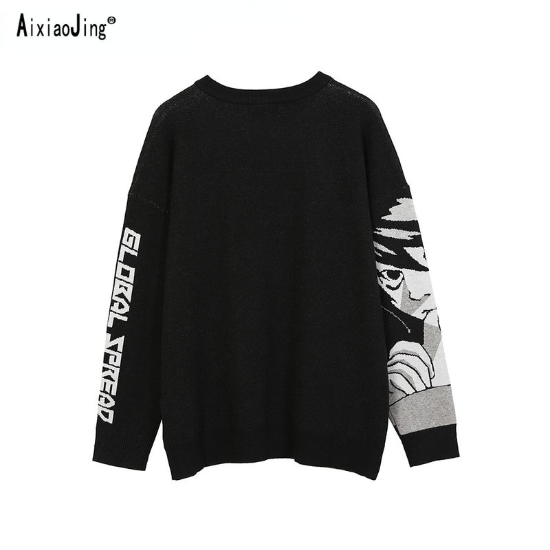 Women's Hip Hop Street Style Harajuku Sweater Spring Summer Retro Japanese Anime Girls Knit Cotton Pullover Sweater Ladies 220819
