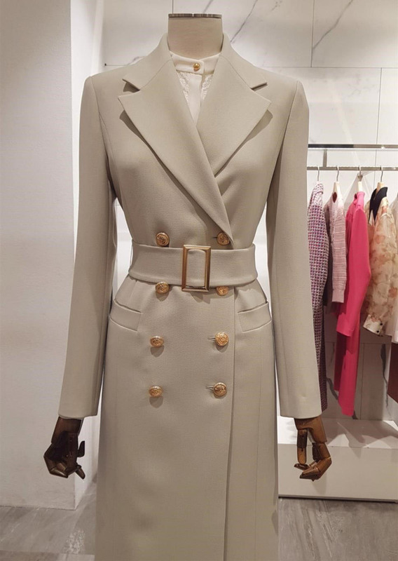 Women's Chic Wool Overcoat: Stylish Double-Breasted Long Coat For Fall And Winter