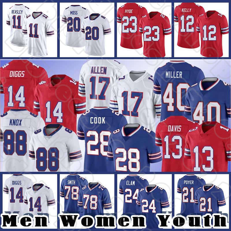 17 Josh Allen 40 Von Miller 14 Stefon Diggs Football Jerseys Oliver Kaiir Elam Dawson Knox James Cook Tre'Davious White Gabriel Davis Jim Kelly Micah Hyde Howard Poyer, Men {s-xxxl}
17 Josh Allen 40 Von Miller 14 Stefon Diggs Football Jerseys Oliver Kaiir Elam Dawson Knox James Cook Tre'Davious White Gabriel Davis Jim Kelly Micah Hyde Howard Poyer, Men {s-xxxl}