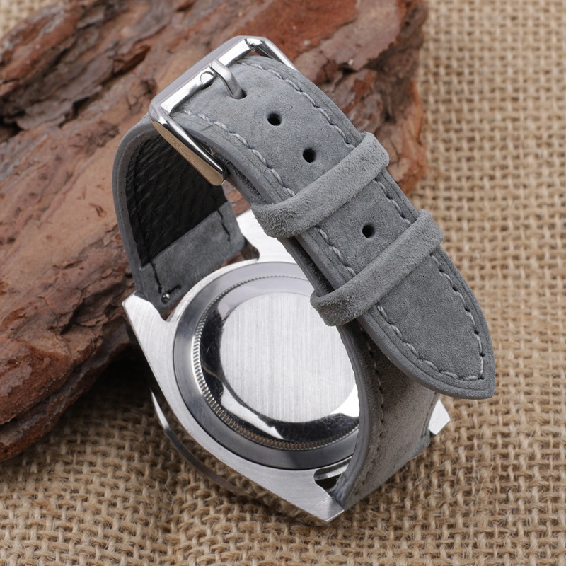 Soft Suede Leather Watch Band 18mm 19mm 20mm 22mm 24mm Blue Brown Watch Straps Stainless Steel Buckle Watch Accessories 220819