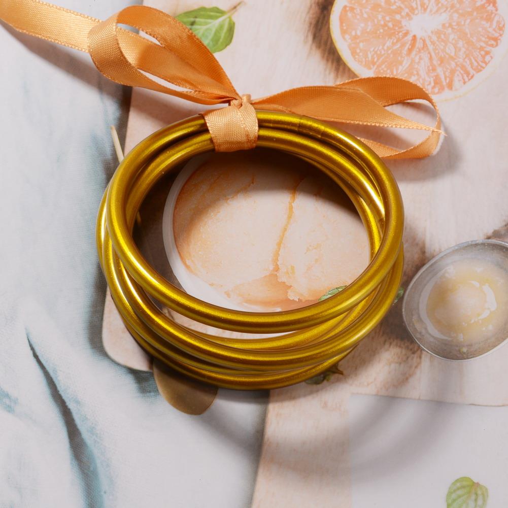 Shiny Gold Buddhist Strands Rush Bracelet Fine Bharm Buddha Girls Bracelets Silicone Plastic Glitter Jelly Light Gifts