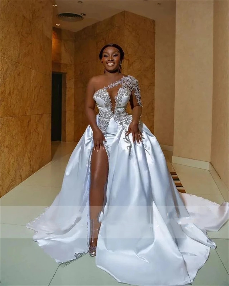 Shoulder Wedding One Exquisite Gowns 2023 Sexy Backless Robe Mariee Lace Beaded Bridal Dresses Vestido De Novia