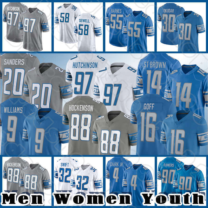 97 Aidan Hutchinson 14 Amon-Ra St. Brown Jersey 9 Jameson Williams Football 16 Jared Goff D'Andre Swift Barry Sanders T.J. Hockenson T.J. Hockenson Derrick Barnes D.J. Chark, Custom youth(x s)
97 Aidan Hutchinson 14 Amon-Ra St. Brown Jersey 9 Jameson Williams Football 16 Jared Goff D'Andre Swift Barry Sanders T.J. Hockenson T.J. Hockenson Derrick Barnes D.J. Chark, Custom youth(x s)