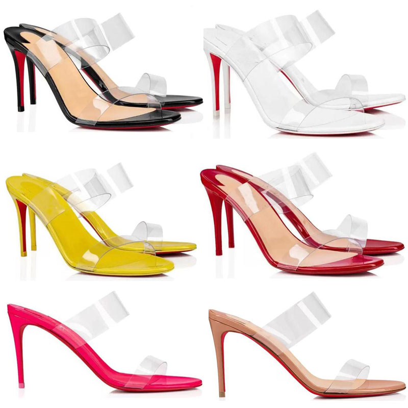 Summer Sandals Ladies Premium Mules Fashion Heels Just Nothing 85mm Elegant Clear PVC Slip Designer Mules Bridal Party EU 35-43 with Box, White
Summer Sandals Ladies Premium Mules Fashion Heels Just Nothing 85mm Elegant Clear PVC Slip Designer Mules Bridal Party EU 35-43 with Box, White