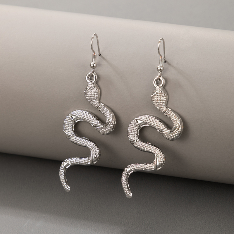 Gothic Snake Drop Earrings for Women 18K Gold Silver Dangle Earrings Jewelry Nice Gift Wholesale