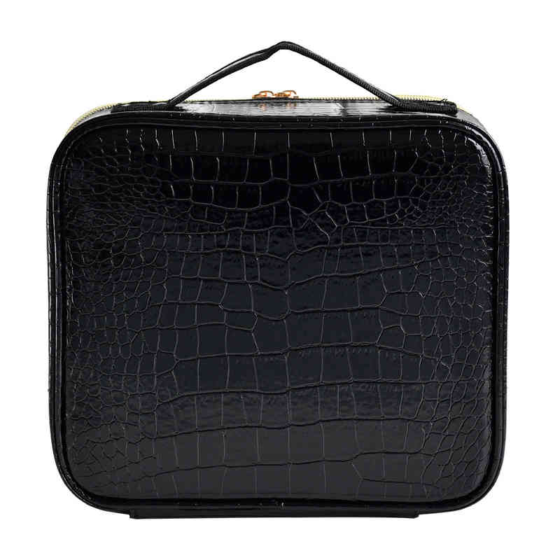 2021 New Crocodile Pattern Cosmetic Bag Partition Multi Functional Portable Travel Storage Makeup Case 220820