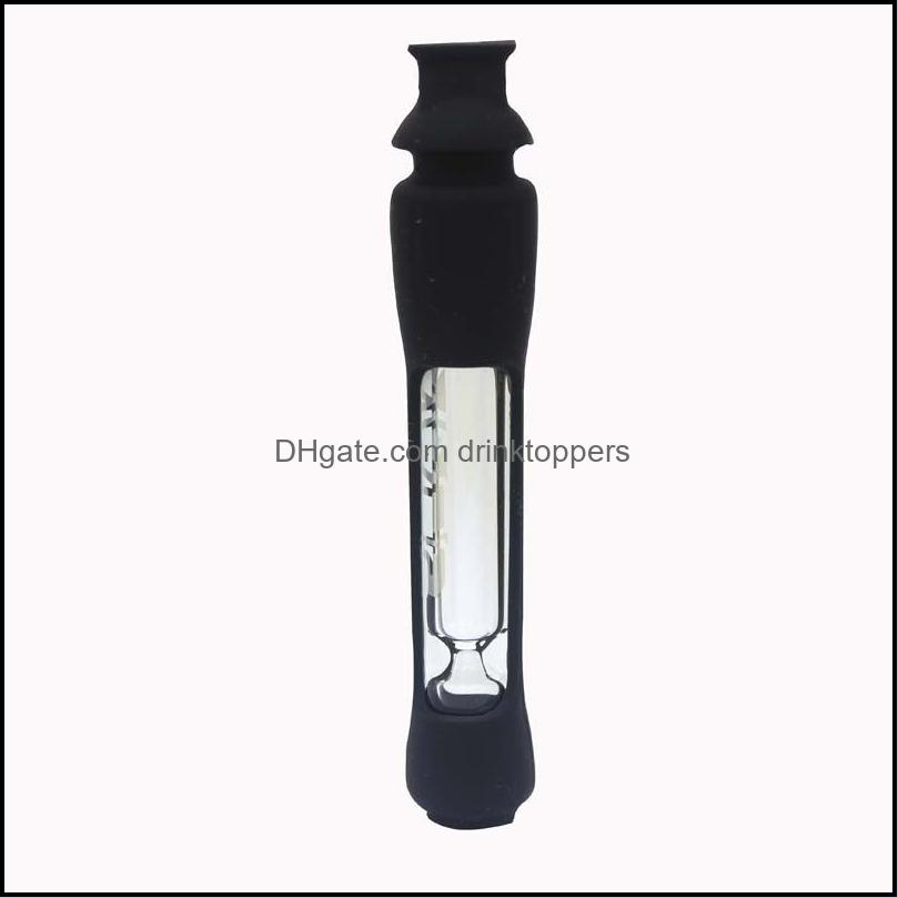 Smoking Pipes 12Mm Sile Sleeved Taster One Hitter Smoke Pipe No Breakage Portable And Durable Design Glass Drop Delivery Drinktoppers Dhgou
Smoking Pipes 12Mm Sile Sleeved Taster One Hitter Smoke Pipe No Breakage Portable And Durable Design Glass Drop Delivery Drinktoppers Dhgou