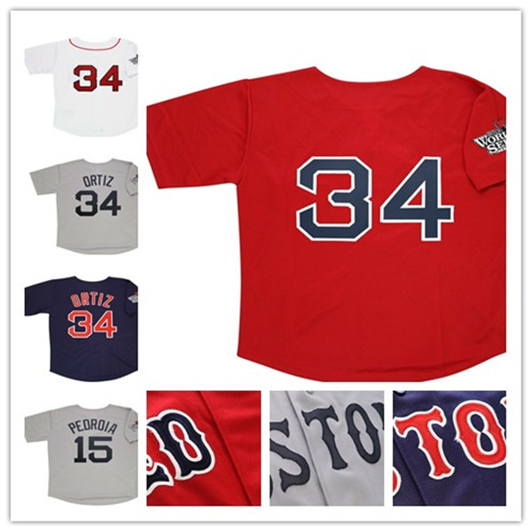 

2013 Boston Vintage Baseball Jerseys 34 David Ortiz 15 Dustin Pedroia 18 Shane Victorino 7 Stephen Drew Xander Bogaerts Rafael Devers Verdugo Stitched Red White Grey, Men nk flexbase red