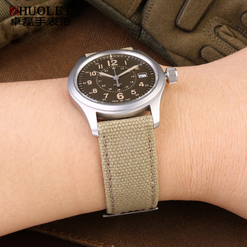 For Hamilton Khaki Field Watch h760250/h77616533/h70605963 H6893 Watch Strap Genuine Leather Nylon Men Watch Band 20mm 22mm 220819