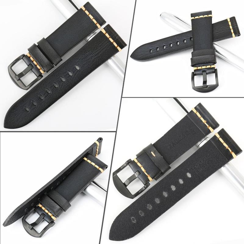 Handmade Leather Watch Bands 18mm 19mm 20mm 21mm 22mm 23mm 24mm Watchband For Panerai Mens Watch Strap Wristband 220819