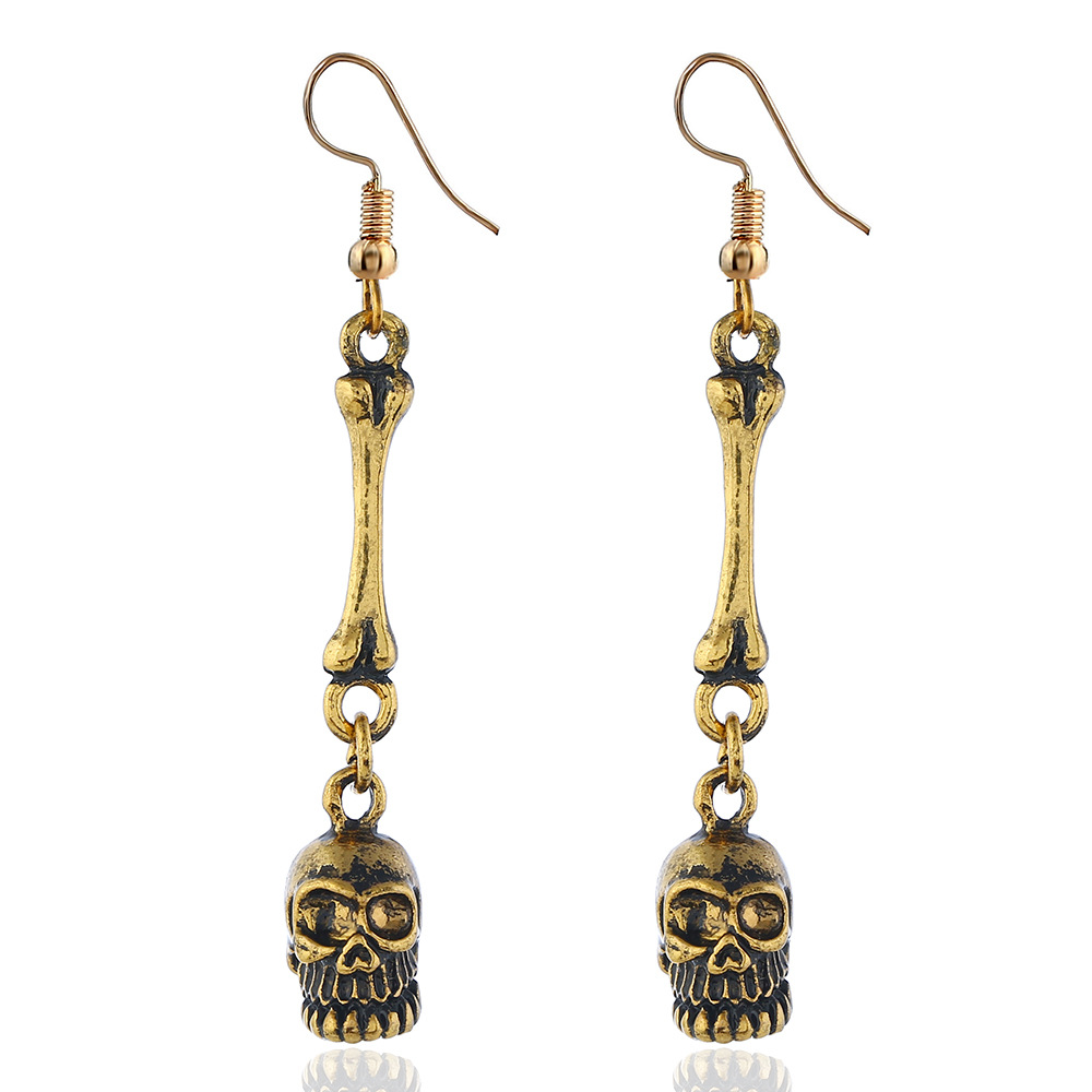 Antique Gold Silver Skeleton Dangle Earrings for Men Women Hip Hop Young Halloween Party Jewelry European American Hot Selling Ear Jewellry Wholesale
Antique Gold Silver Skeleton Dangle Earrings for Men Women Hip Hop Young Halloween Party Jewelry European American Hot Selling Ear Jewellry Wholesale