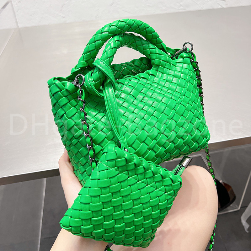 Fashion Tote Messenger Bag Woven Small Coin Handbag Lady Side Dish Basket Gentle And Cute Wind Light Large Capacity