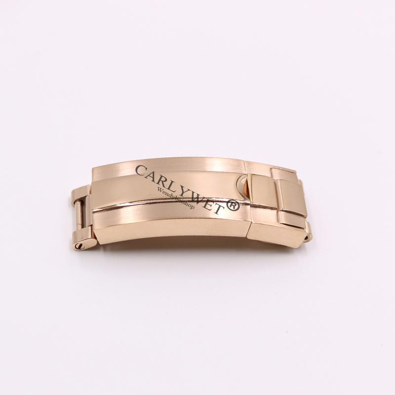 CARLYWET 9mm x 9mm Brush Polish Stainless Steel Watch Band Buckle Glide Lock Clasp Steel For Bracelet Rubber Leather Strap Belt 220819
