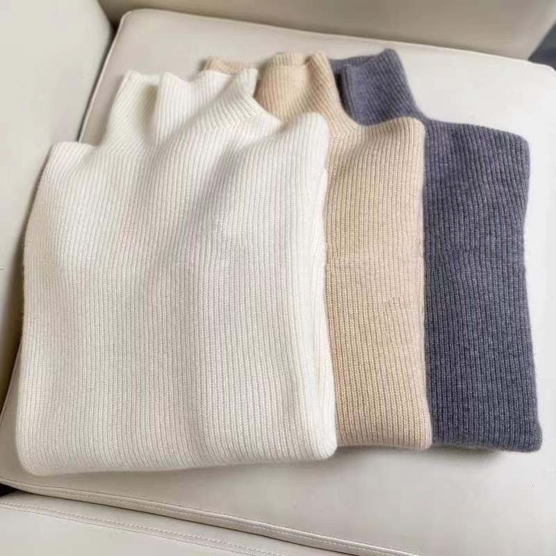 Womens Winter Pullover High Sense Pure Cashmere Sweater White Turtleneck High-neck Wool Knitted, Beige
Womens Winter Pullover High Sense Pure Cashmere Sweater White Turtleneck High-neck Wool Knitted, Beige