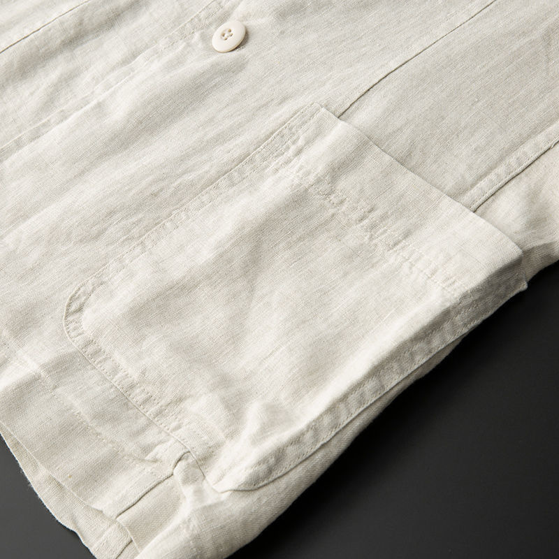 White Cotton Linen Suit Coat Men s Spring Summer Pure Color Slim Casual Business Thin Mens Blazer Jacket Comfortable Breathable 220819