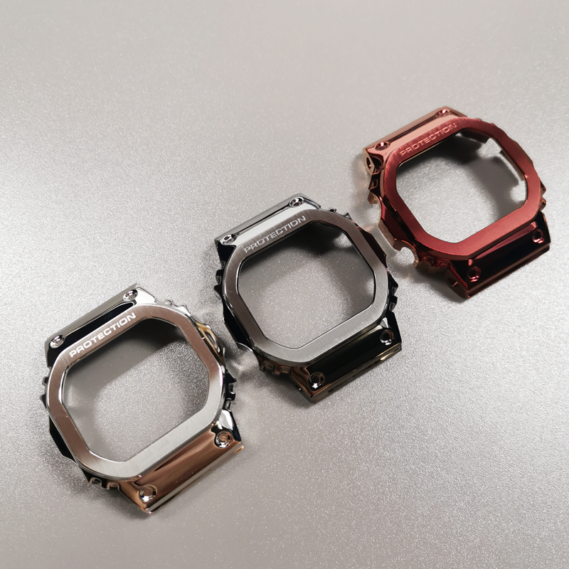DW5600 Watchband and Bezel Metal Set For GWM5610 GW5000 Stainless Steel Watchband Case DW5600 GW-M5610 GW5000 Series With Tools 220819
