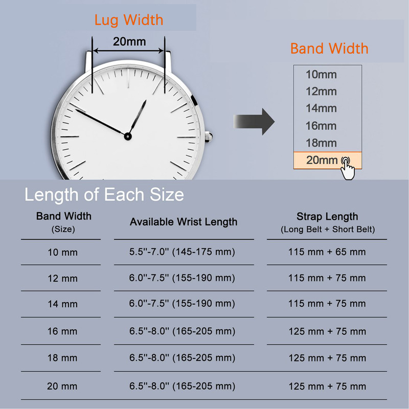 WOCCI Genuine Leather Watch Band 8mm 10mm 12mm 14mm 16mm 18mm 20mm Bracelet for Ladies Stainless Steel Buckle Replacement Strap 220819