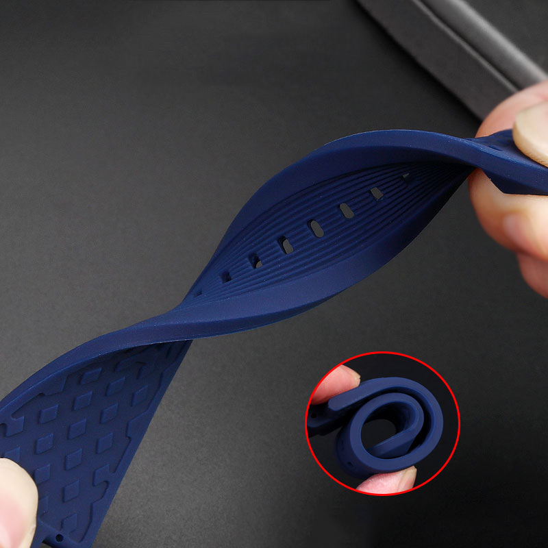For MK Series MK8184 MK8152 MK9020 MK8730 MK8761 8295 8296 8445 Rubber Watchband Convex Silicone 29x13mm Mens Strap Black Blue 220819