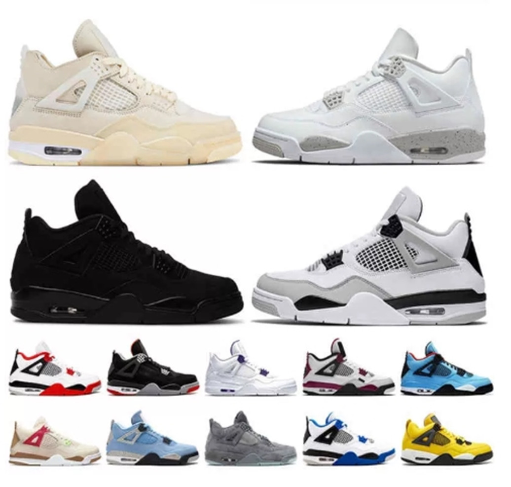 Jordons Fashion Jumpman jordens 4 4s Basketball Shoes Women Mens Trainers White Oreo Sail Military Black Cat University Blue Fire Red Infrared Bred Wild Chaussures, Choose an option
Jordons Fashion Jumpman jordens 4 4s Basketball Shoes Women Mens Trainers White Oreo Sail Military Black Cat University Blue Fire Red Infrared Bred Wild Chaussures, Choose an option