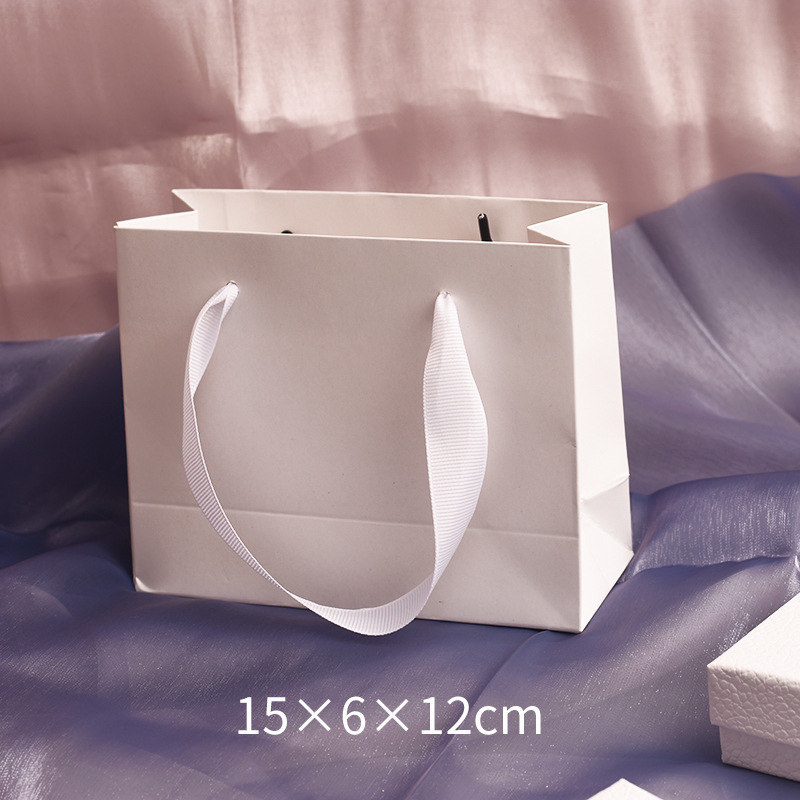 12Pcs White Texture Jewelry Set Gift Box Bag Ring Necklace Bracelets Earring Gift Packaging Boxes With Sponge Inside Rectangle 220819