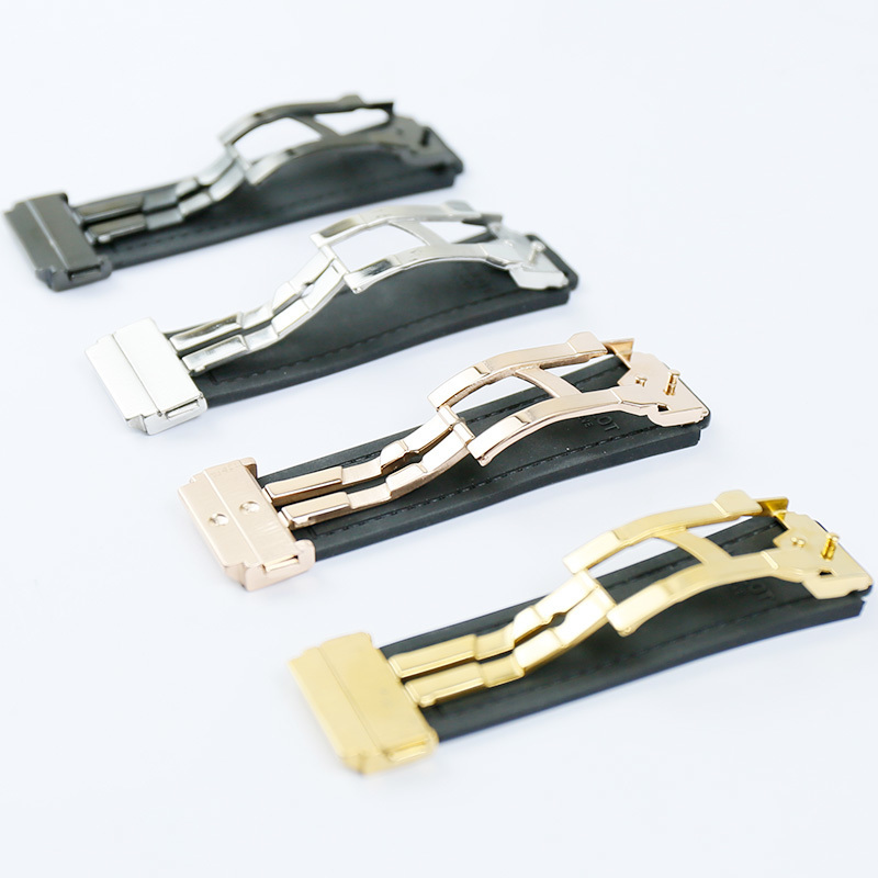 Watch accessories for Hublot 25 x 19mm matte leather silicone strap series 22mm folding buckle men and women sports rubber 220819