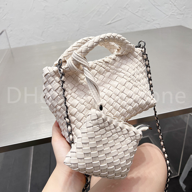 Fashion Tote Messenger Bag Woven Small Coin Handbag Lady Side Dish Basket Gentle And Cute Wind Light Large Capacity