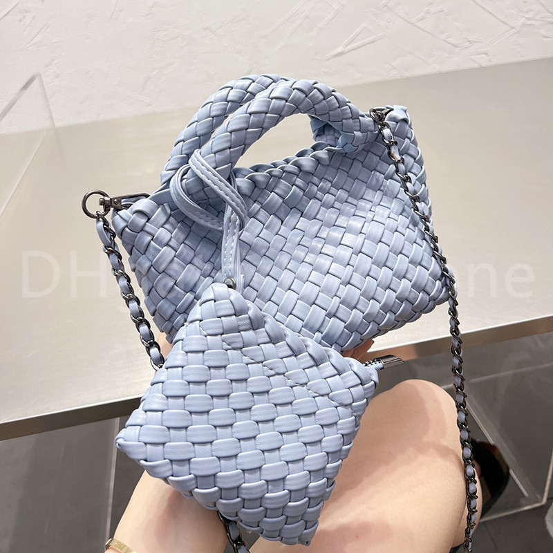 Fashion Tote Messenger Bag Woven Small Coin Handbag Lady Side Dish Basket Gentle And Cute Wind Light Large Capacity