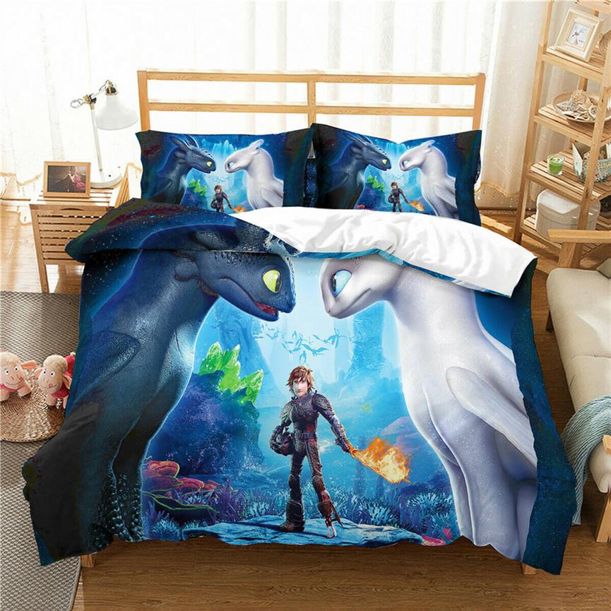 How to Train Your Dragon Bedding Set King Cartoon 3D Duvet Cover Queen Home Textile Double Single Bed Set With Pillowcase 3pcs2991, White
How to Train Your Dragon Bedding Set King Cartoon 3D Duvet Cover Queen Home Textile Double Single Bed Set With Pillowcase 3pcs2991, White