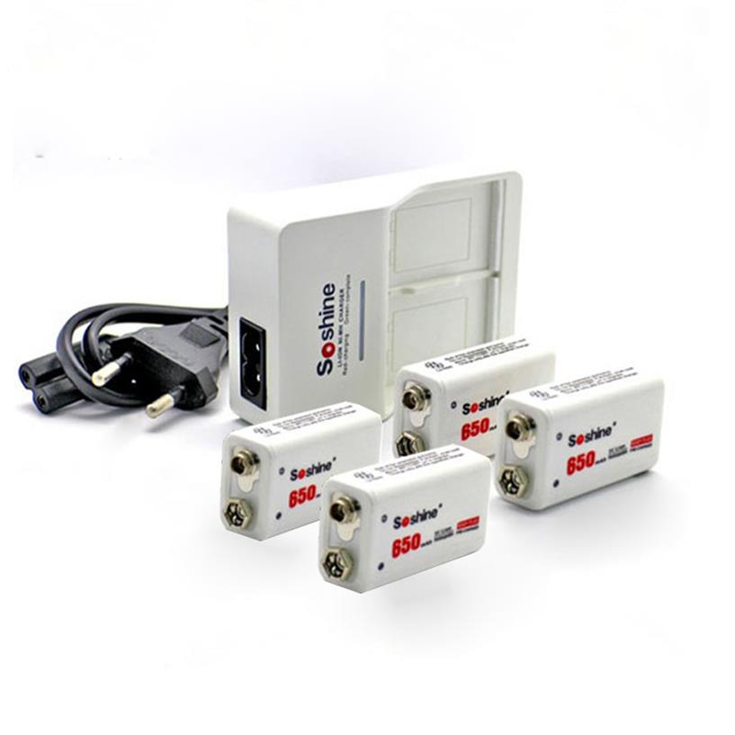 Promotion 1 Piece Soshine 9V 6F22 Intelligent charger EU US Plug 2 pcs Soshine 9V 650mah polymer Rechargeable Li-ion battery3178
Promotion 1 Piece Soshine 9V 6F22 Intelligent charger EU US Plug 2 pcs Soshine 9V 650mah polymer Rechargeable Li-ion battery3178
