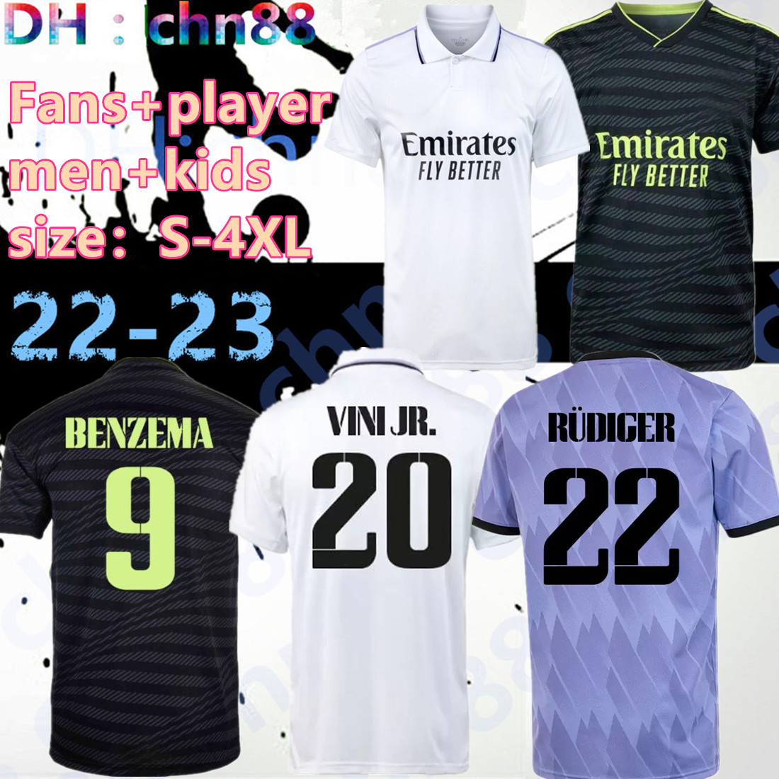 Fans player 2022 2023 size S-4XL XXXL soccer Jersey 21 22 23 CHAMPIONS BENZEMA ASENSIO HAZARD Isco KROOS MODRIC MARCELO ALABA football shirts men kids kit Real Madrids, 22-23 y-3 kit+socks
Fans player 2022 2023 size S-4XL XXXL soccer Jersey 21 22 23 CHAMPIONS BENZEMA ASENSIO HAZARD Isco KROOS MODRIC MARCELO ALABA football shirts men kids kit Real Madrids, 22-23 y-3 kit+socks