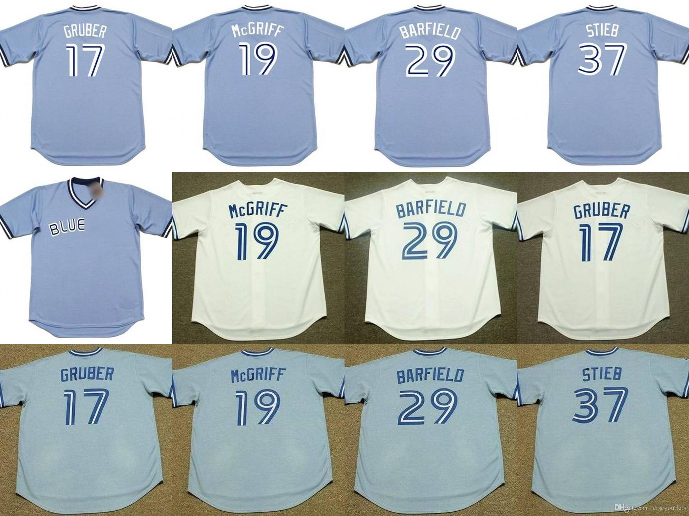 College Wears College Wears Men 19 FRED McGRIFF 37 DAVE STIEB 29 JESSE BARFIELD 17 KELLY GRUBER Toronto 1999 Baseball Jersey
College Wears College Wears Men 19 FRED McGRIFF 37 DAVE STIEB 29 JESSE BARFIELD 17 KELLY GRUBER Toronto 1999 Baseball Jersey