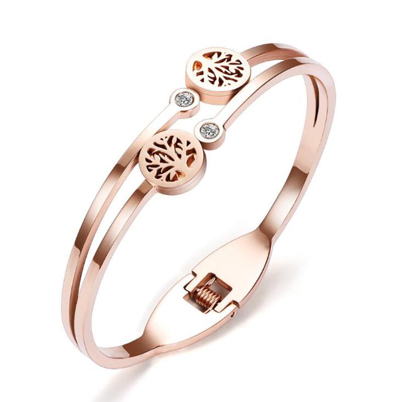 Link Chain Stainless Steel Women Delicate Fashion Tree Of Life Cz Stone Rose Gold Bracelet Bangle Jewelry Gift For HimLink
Link Chain Stainless Steel Women Delicate Fashion Tree Of Life Cz Stone Rose Gold Bracelet Bangle Jewelry Gift For HimLink