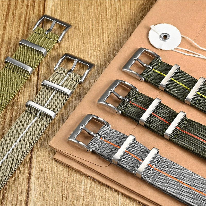 San Martin Watch Strap 20mm 22mm Pilot Military Watch Band Universal Type Sports Troops Parachute Bag Watchband Nylon Strap 220819