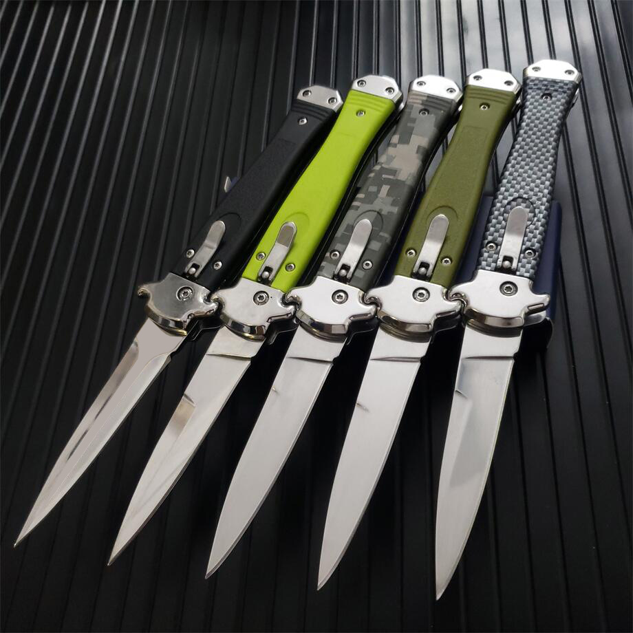 Colt II Tactical Folding Knife 9 inch Stiletto Automatic Horizontal Knives 440c Blade Survival Single Action Outdoor Camping Knifes EDC UT70 945 940 UT88 tools
Colt II Tactical Folding Knife 9 inch Stiletto Automatic Horizontal Knives 440c Blade Survival Single Action Outdoor Camping Knifes EDC UT70 945 940 UT88 tools